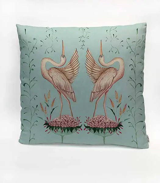 Funda de cojín Paradis Aqua 50×50 cm
