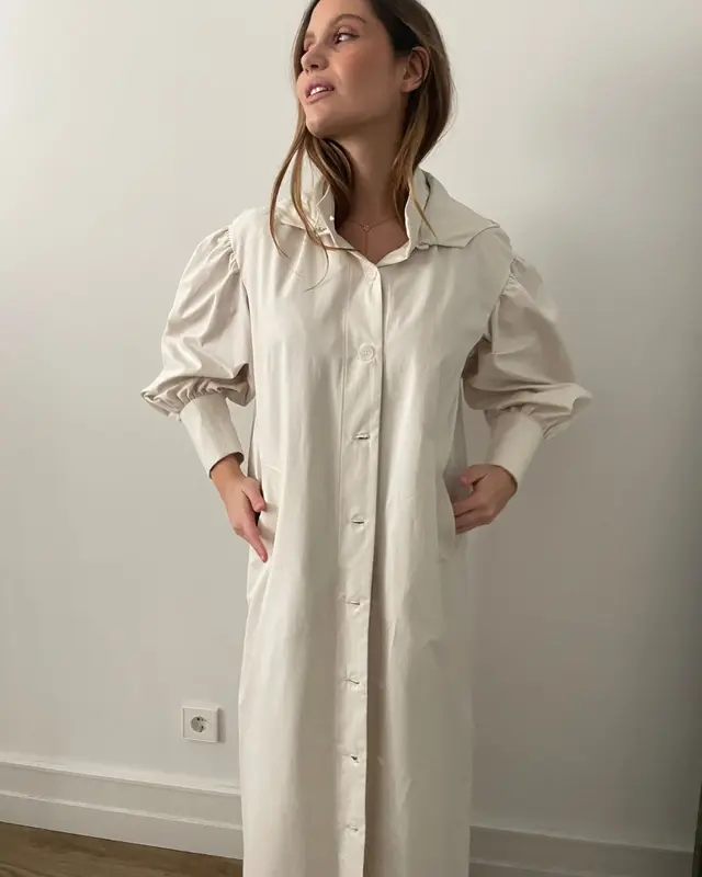 Gabardina MAT Impermeable blanca