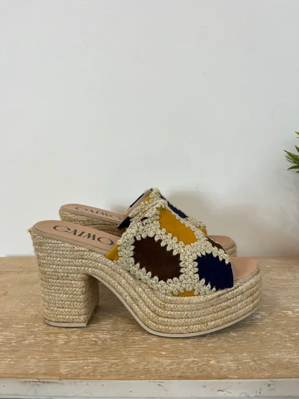 GAIMO. Sandalias esparto croché T.40