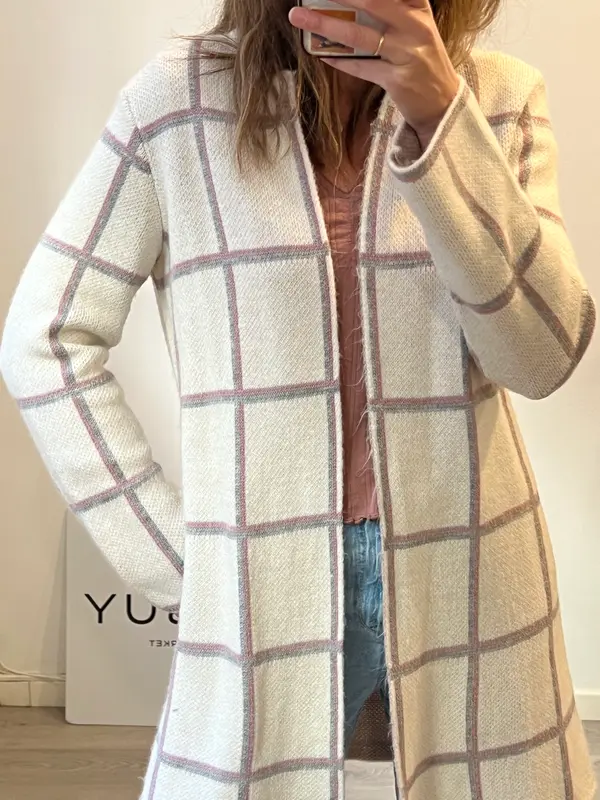 GALLERY. Chaqueta punto cuadros. T L