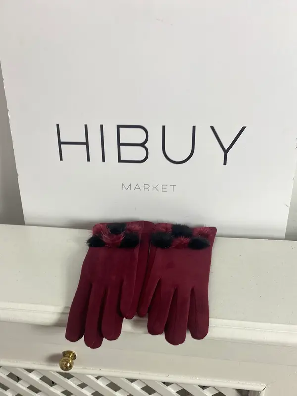 GLOKO. Guantes burdeos pelito Tu