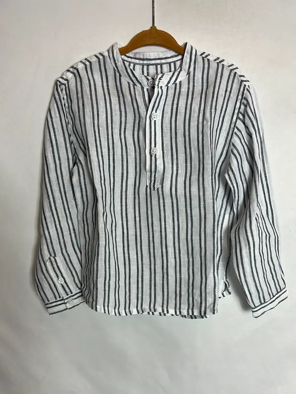 GOCCO. Camisa Lino rayas vuelo mao. T 3-4 años