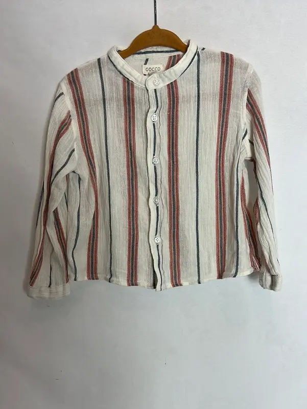 GOCCO. Camisa rayas cuello mao. T 12-18 meses