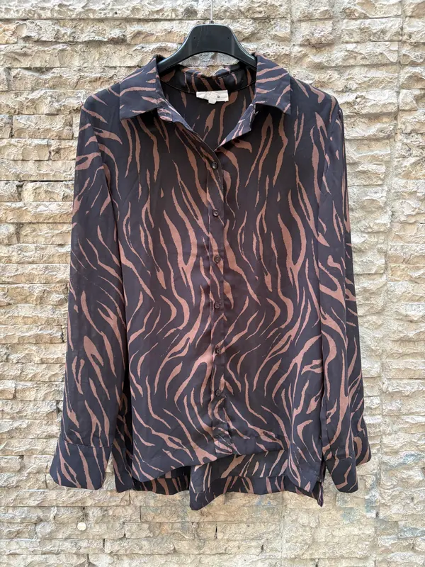 GRACE & MILA. Blusa bicolor fluida. T S
