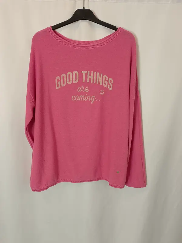 GREEN COAST. Jersey rosa letras T.l