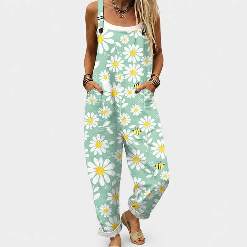 Green | Comfortable Printed Jumpsuit