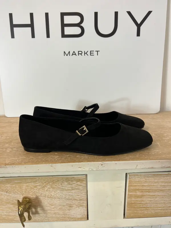 H&M. Bailarina negra hebilla. T 39