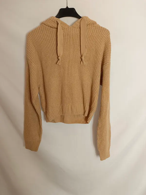 H&M. Jersey beige capucha T.xs