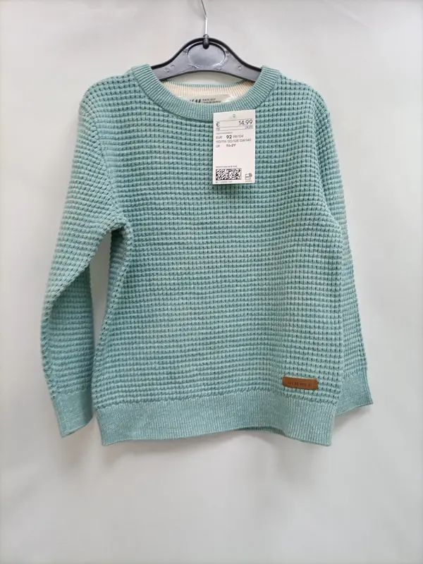 H&M. Jersey turquesa T.1-2 años