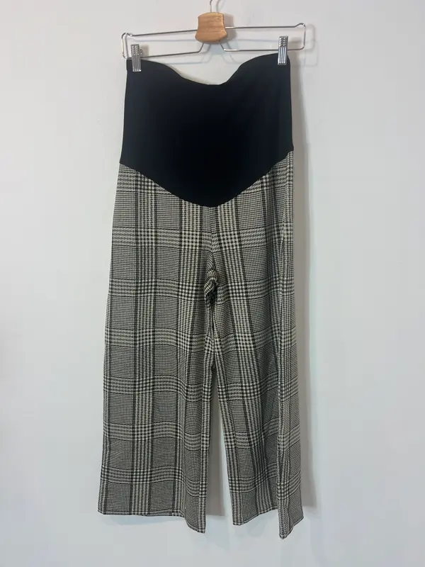 H&M. Pantalón culotte pata de gallo premamá. T S