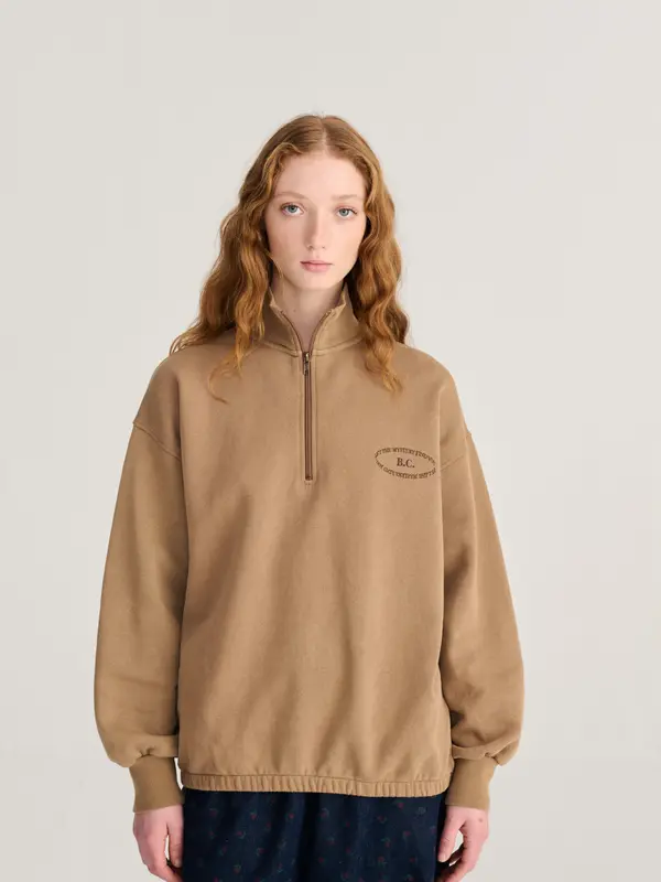 Half zip relaxed sweatshirt