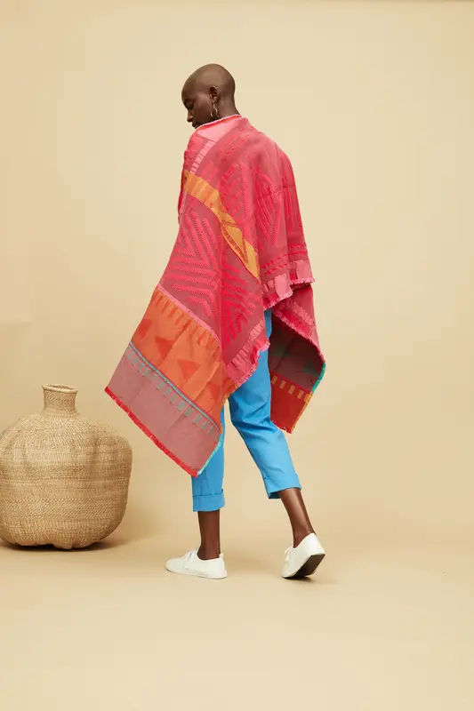 Halisi Shawl - Red/Pink - Preorder September 2026