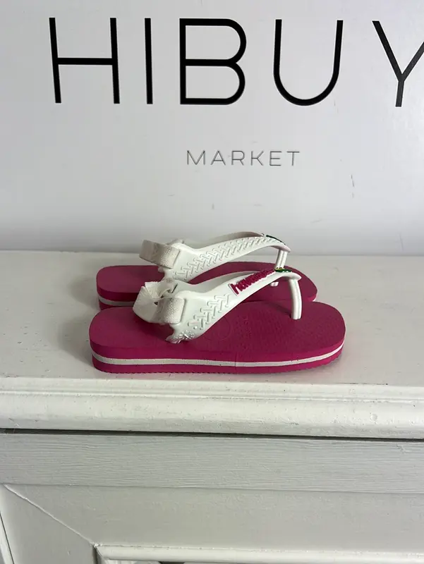 HAVAIANAS. Chanclas rosa y blanca. T 22
