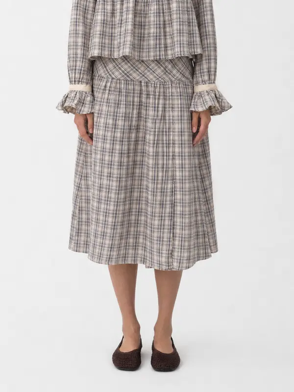 Heather Check Skirt