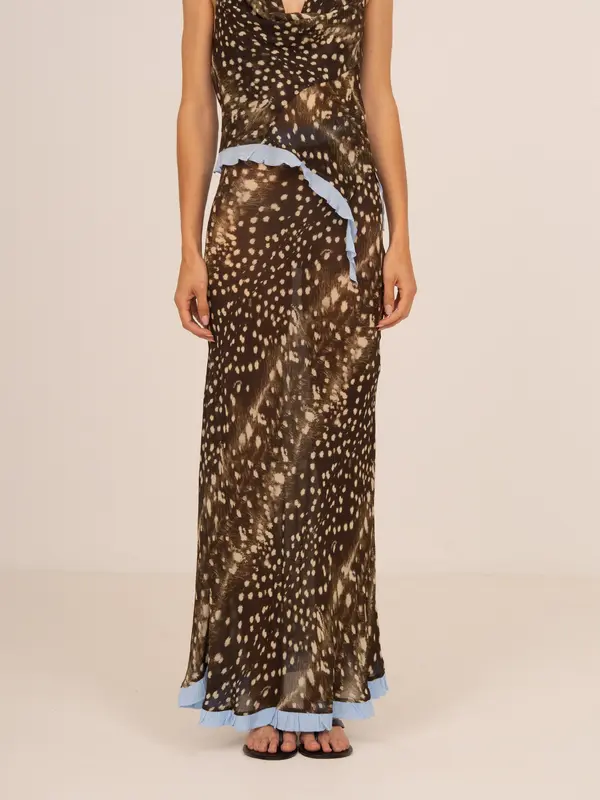 Ice Noir Animal Print Skirt