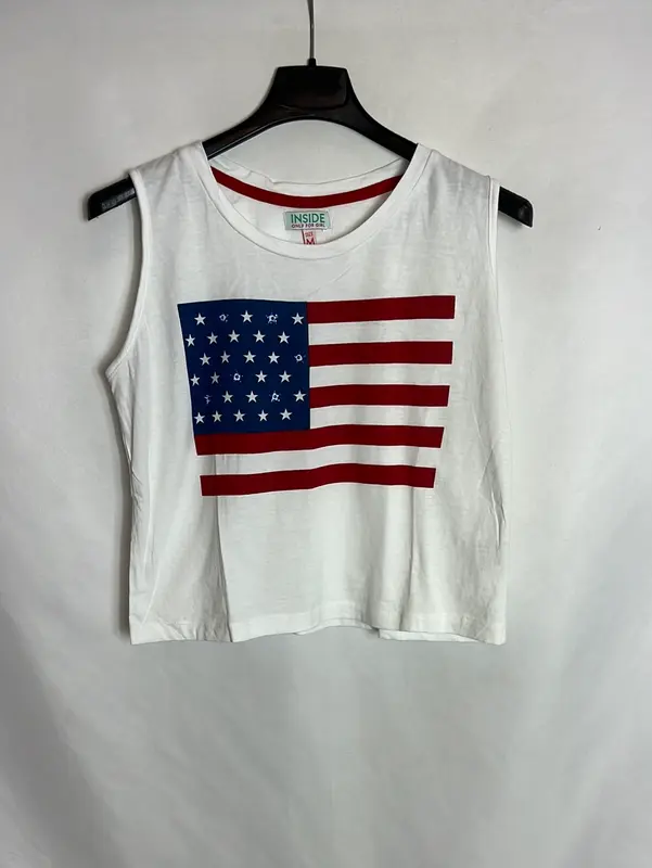 INSIDE. Camiseta sin mangas corta bandera. T M