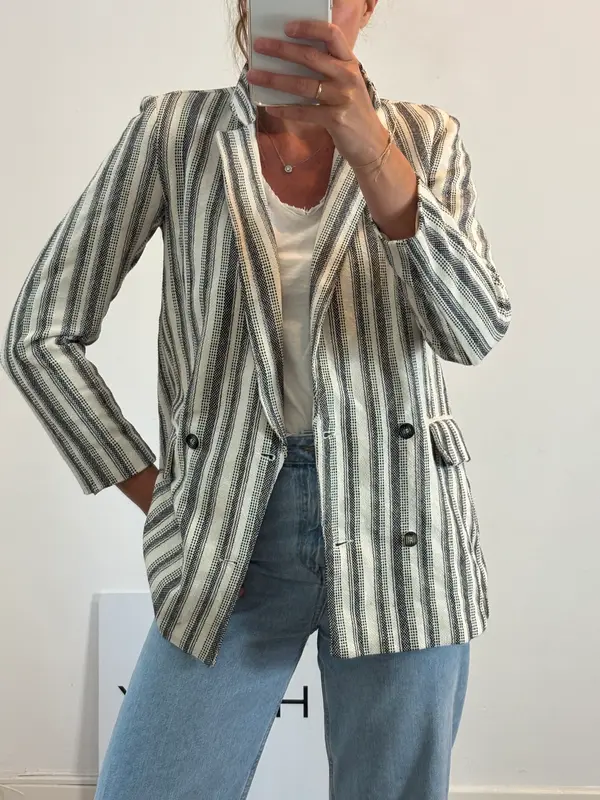 INTROPIA. Blazer rayas algodón. T 34 (S)