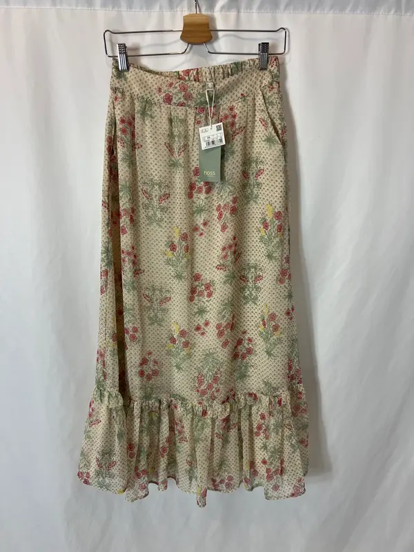INTROPIA. Falda midi estampada