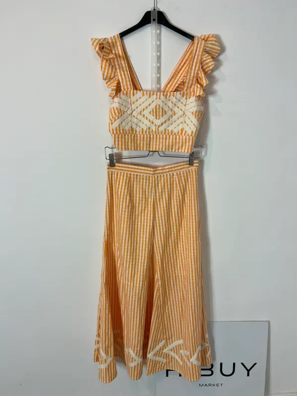 IQ COLLECTION. Total look mostaza rayas T.m
