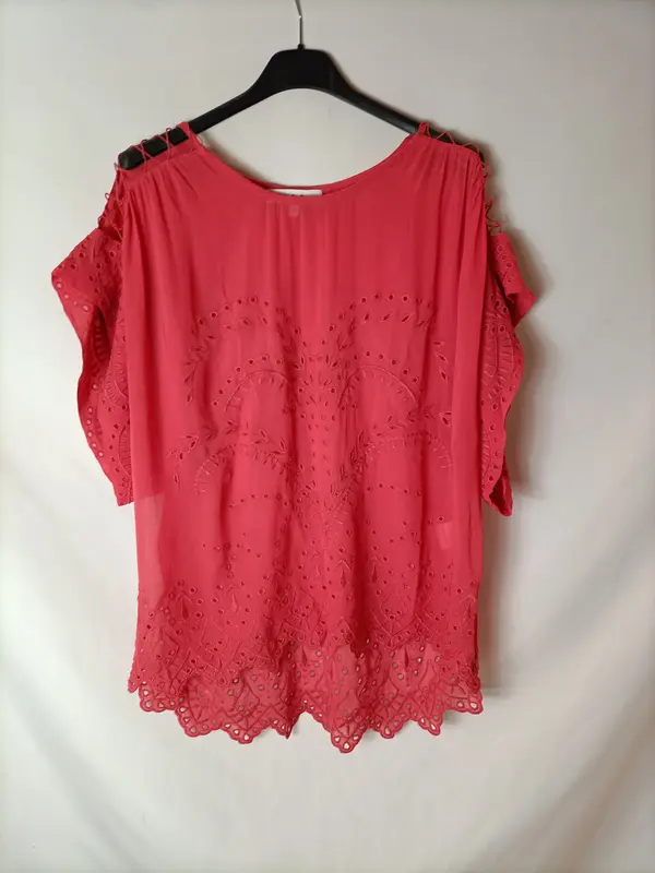 IRO. Blusa coral troqueladas