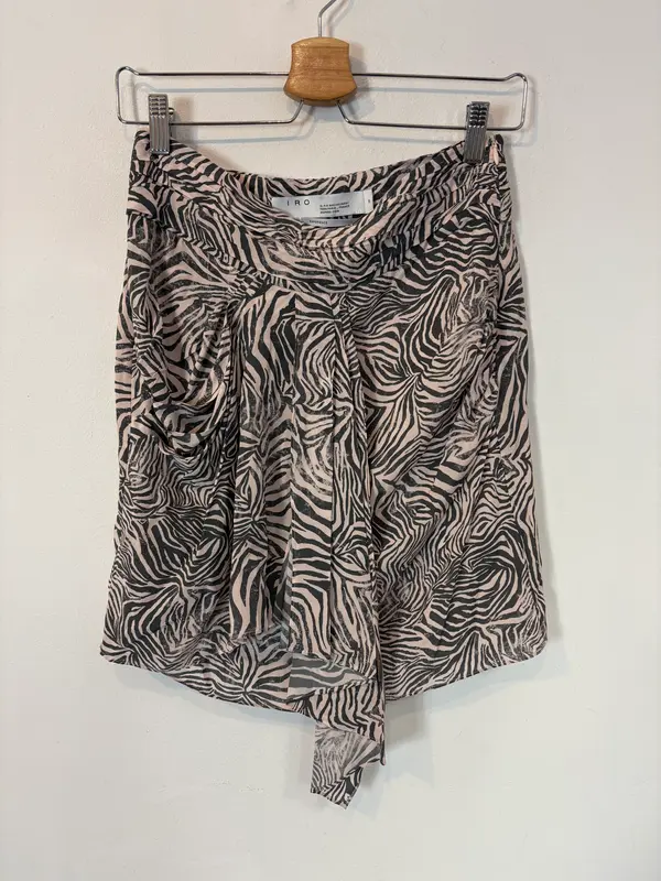 IRO. Falda corta fluida estampada