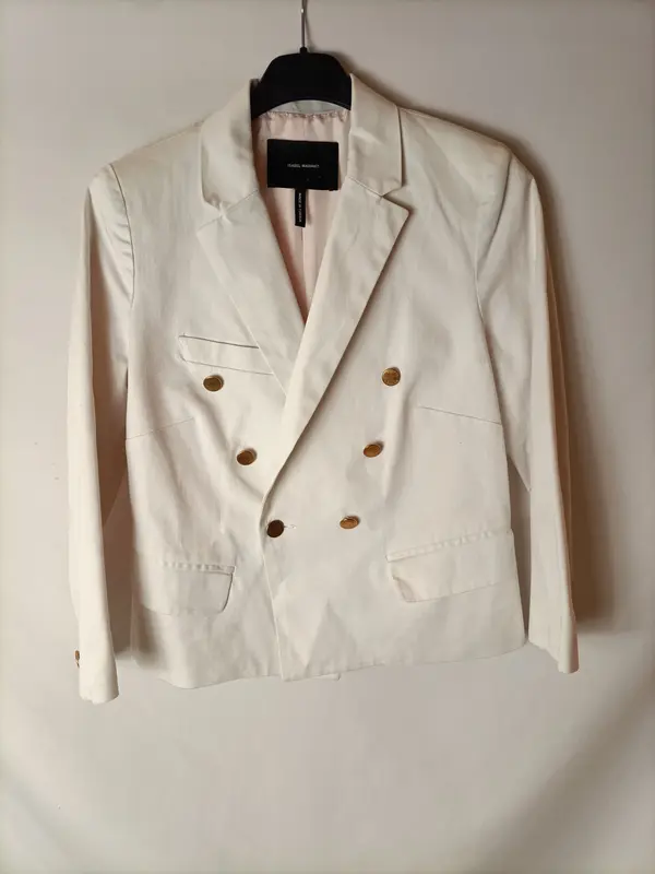 ISABEL MARANT. Blazer cortita blanca T.38