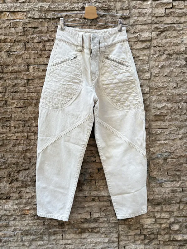 ISABEL MARANT. Denim beige costuras