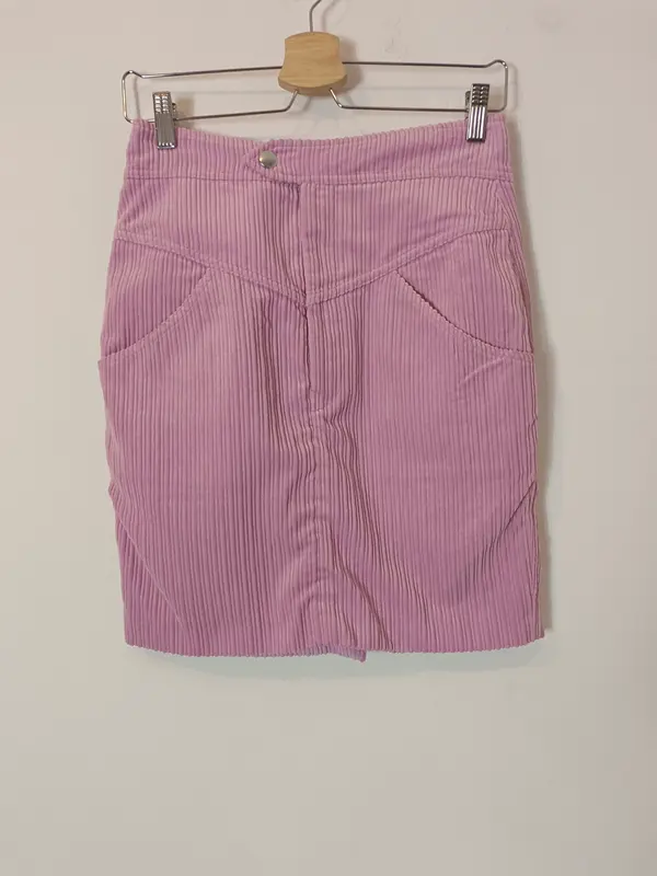 ISABEL MARANT. Falda malva pana T.38