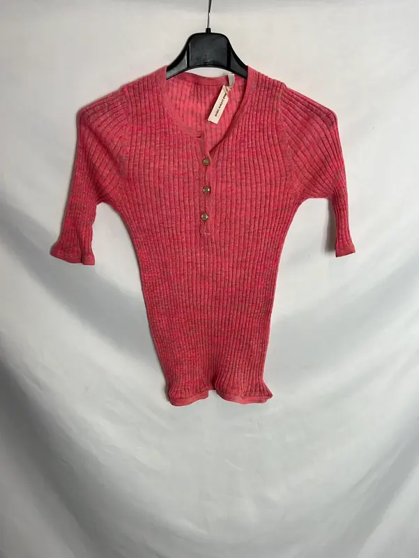 ISABEL MARANT. Top canale rosa jaspeado. T 40(S)