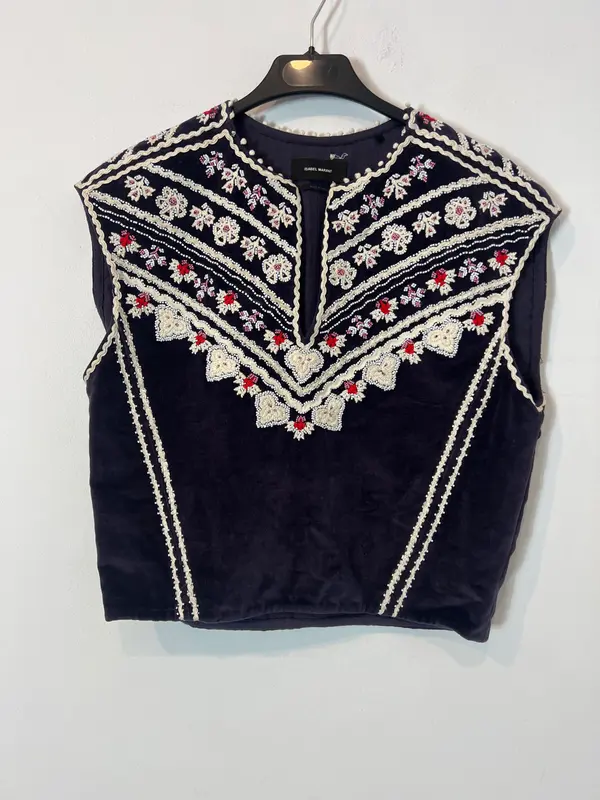 ISABEL MARANT. Top terciopelo bordado Tu(s/m)