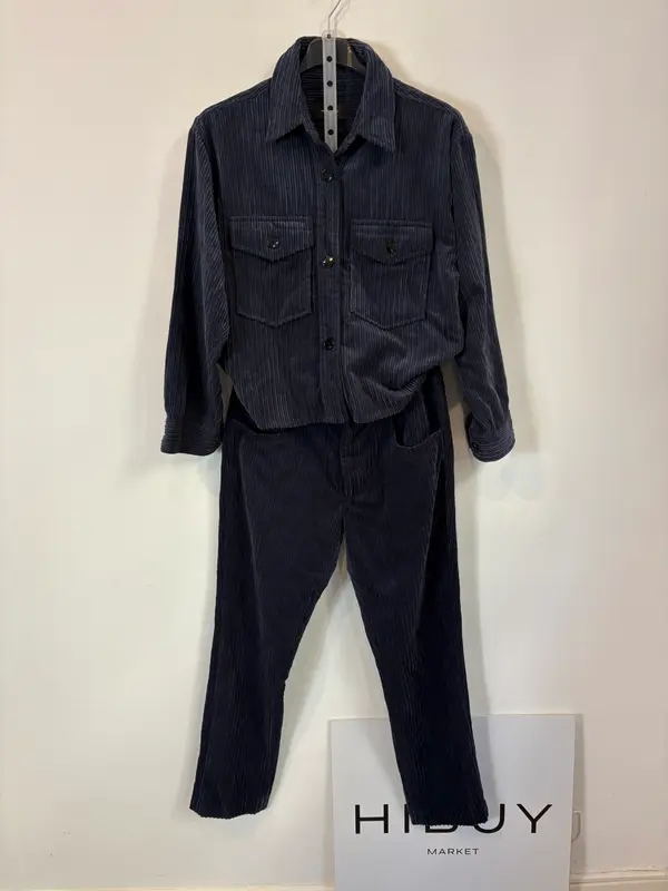 ISABEL MARANT. Total look pana azul