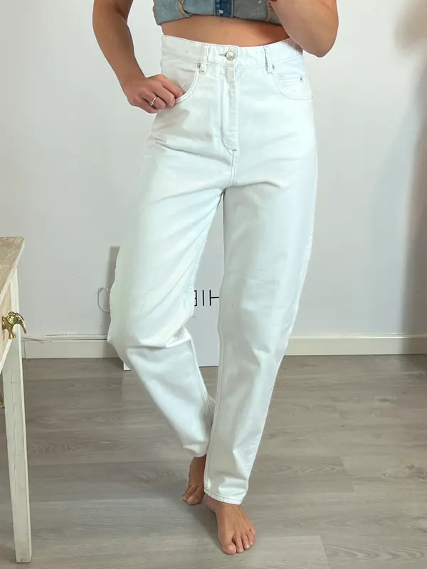 ISABEL MARANTETOILE. Pantalón blanco denim T.36