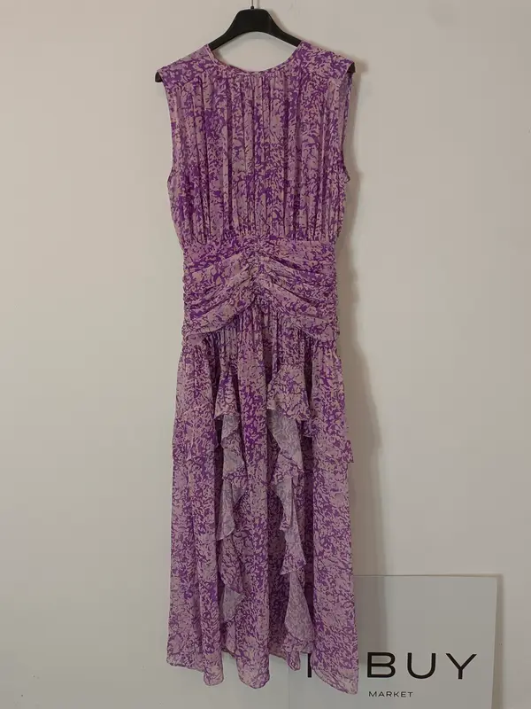 JARDIN VUE. Vestido morado flores T.s