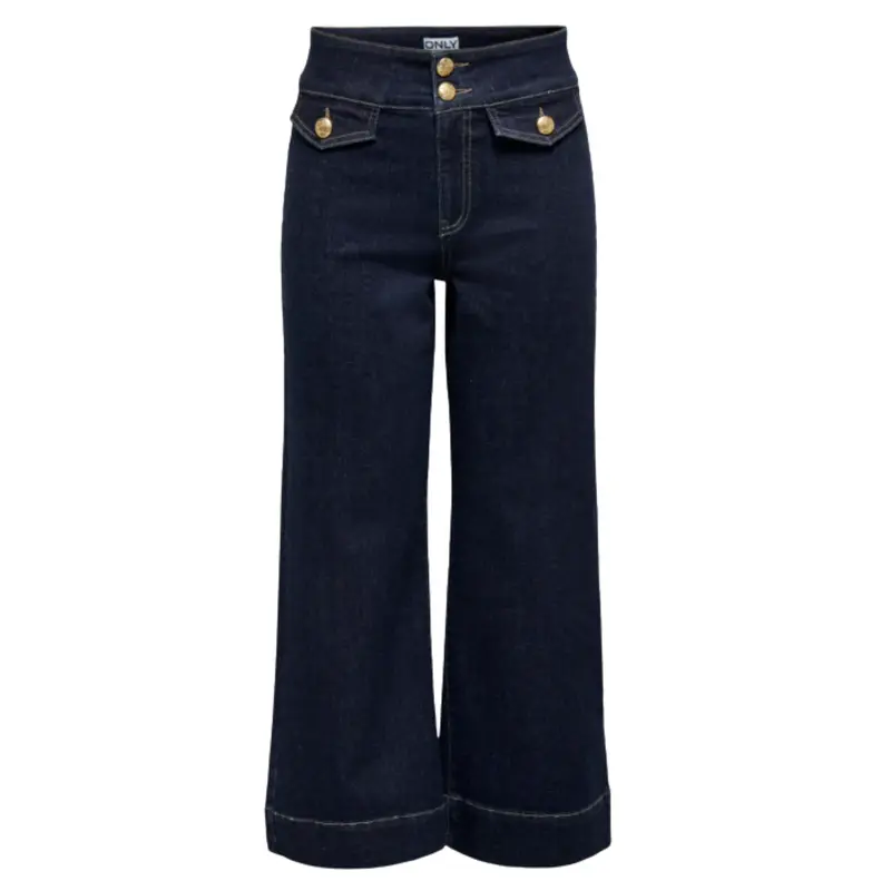 Jeans cropped tiro alto