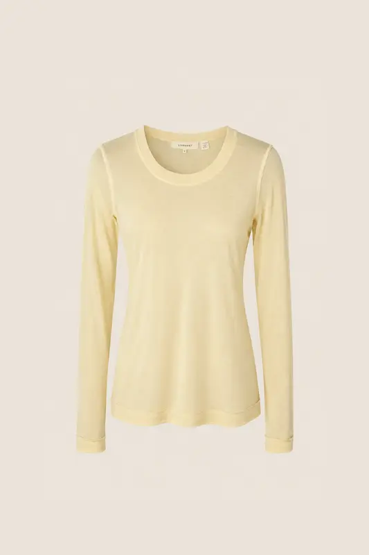 Jersey Crew Neck Pale Yellow