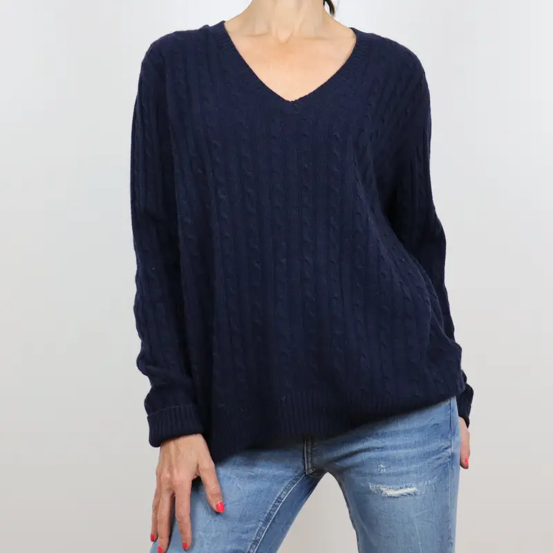 Jersey de pico azul marino