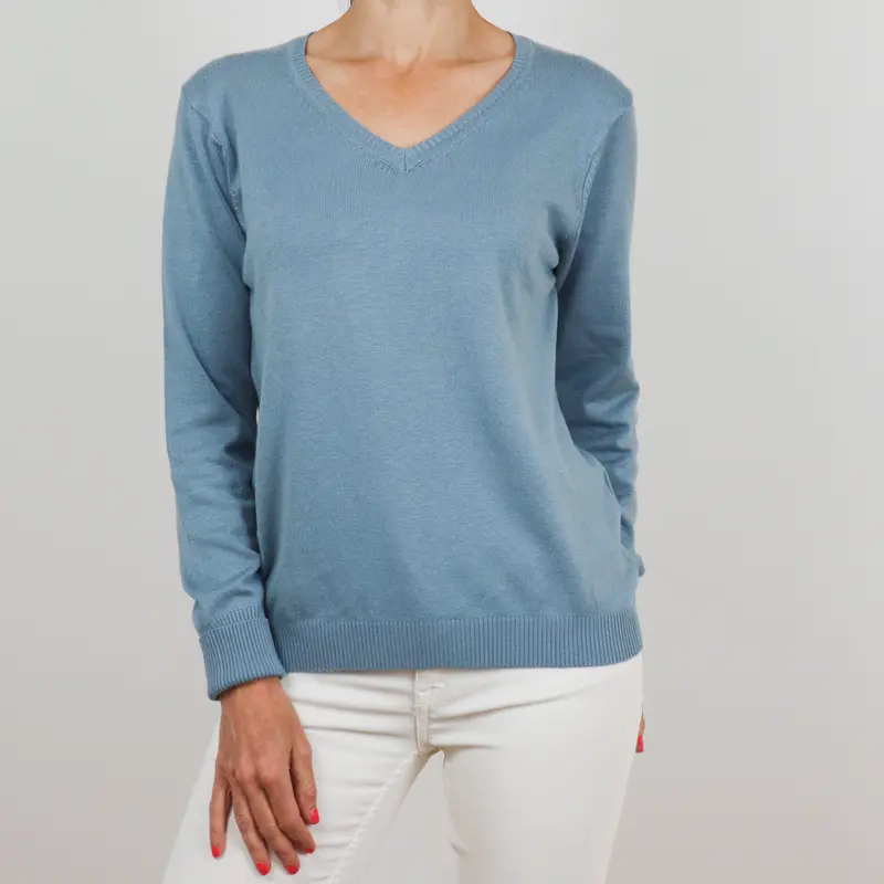 Jersey de pico básico gris azulado Mellachia Basic