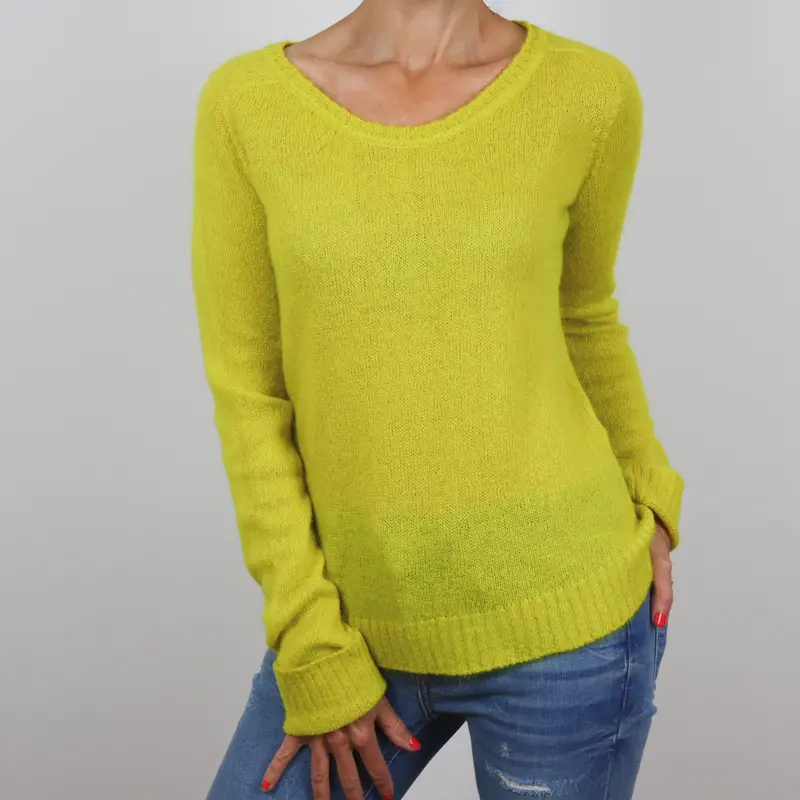 Jersey de punto amarillo básico Zara