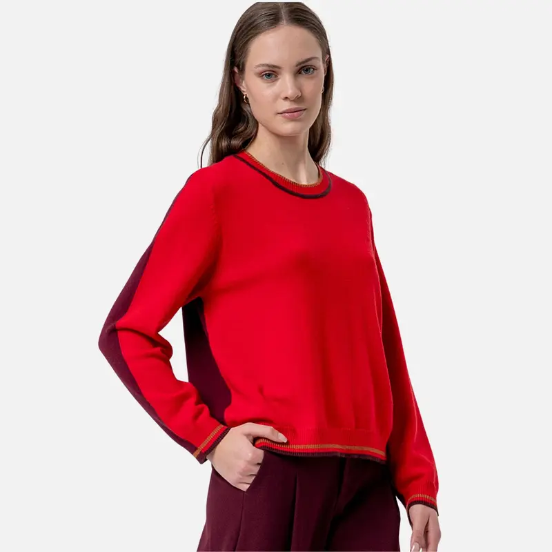 Jersey de punto bicolor de viscosa - Surkana