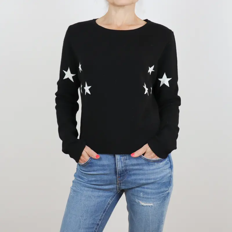 Jersey negro con estrellas blancas Mango