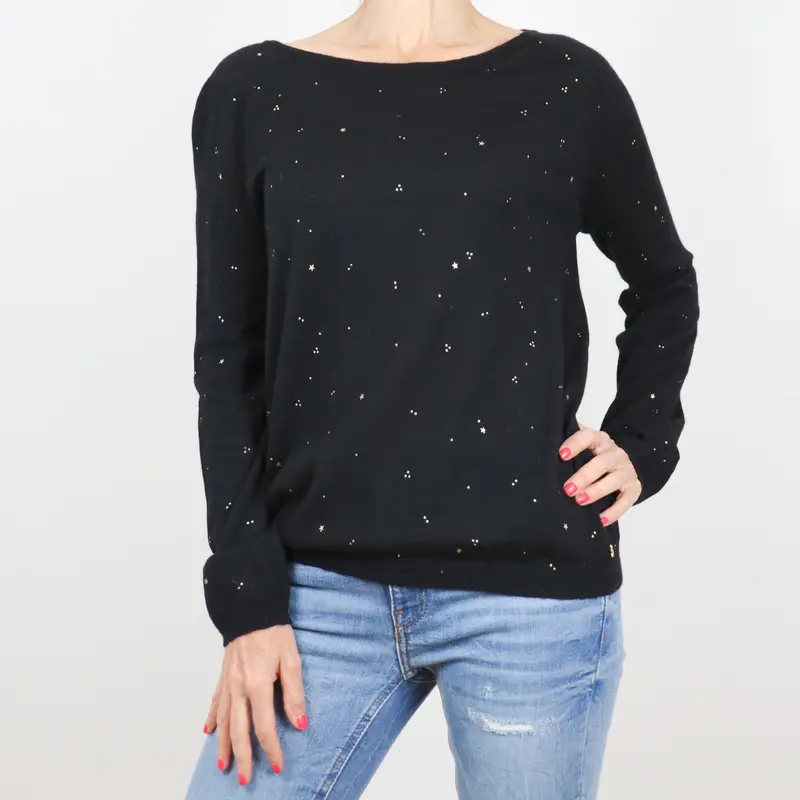 Jersey negro con estrellas doradas Des Petites Hauts