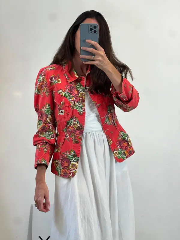 KENZO. Chaqueta denim vintage estampada