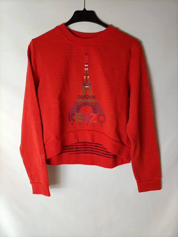 KENZO. Sudadera roja cortita