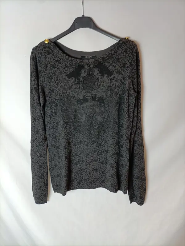 KOOKAI. Jersey gris estampado T.0(xs)