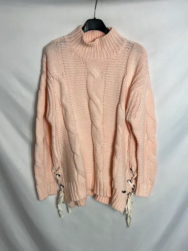 KORALLINE. Jersey rosa ochos. T M/L