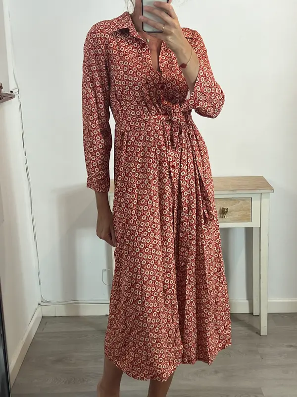LA COMET. vestido/kimono flores T.m/l