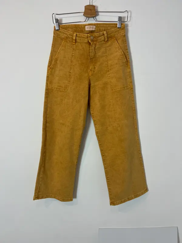 LAFOLIE COLLECTION. Pantalón ancho mostaza TU(34)