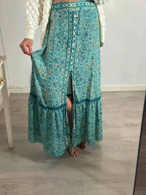 LETIZ. Falda midi flores TU(m)
