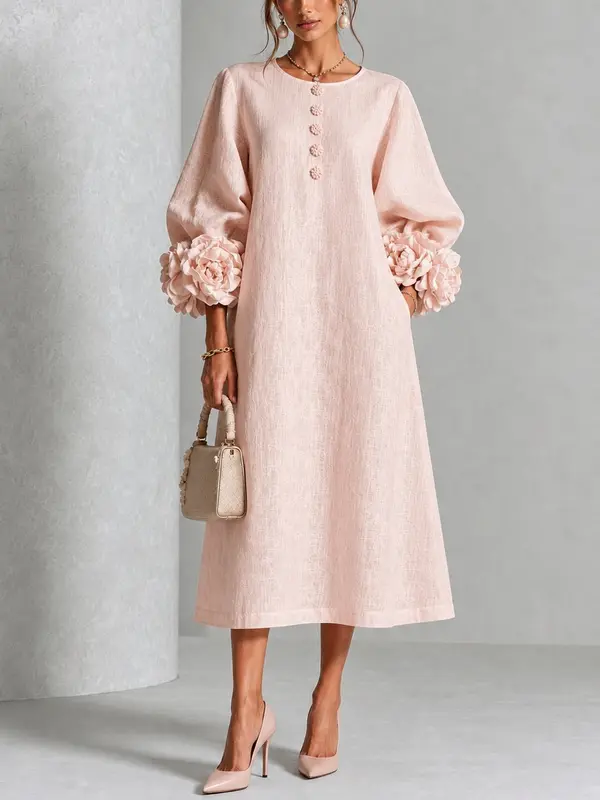 LILIANA | ELEGANT FLORAL MIDI DRESS