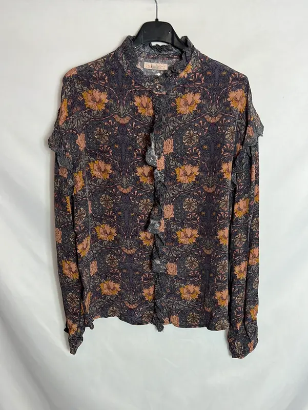 LOUISE MISHA. Blusa fluida estampada . T36